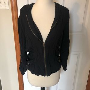 Black zip-up jacket